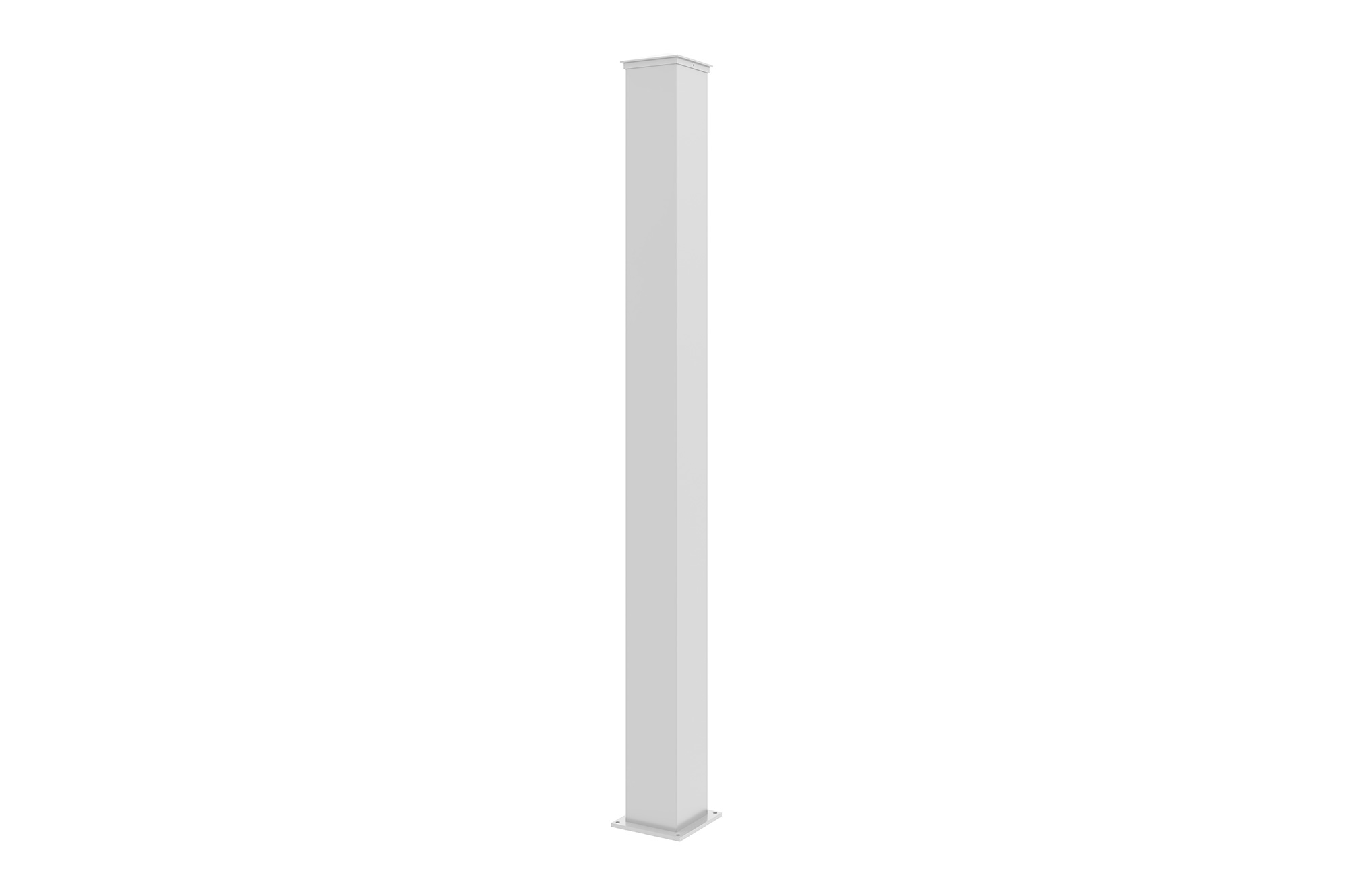 Casanoov Poteau Eifel 15x15 En Aluminium H.190 Cm - Blanc Mat