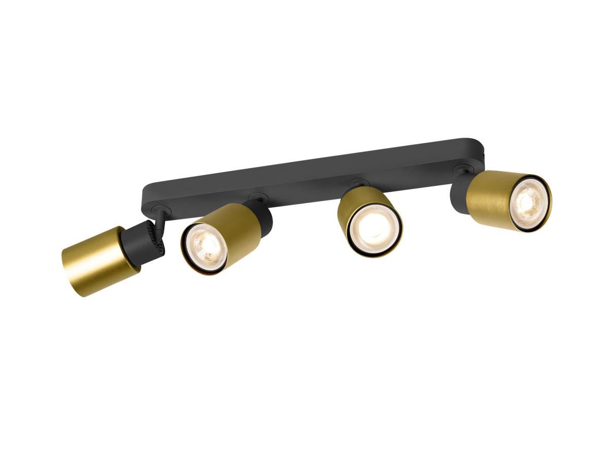 Applique Et Plafonnier Puri 2.0 Tube Long Quadruple 6w Gu10 Noir/or - Slv - 1008345