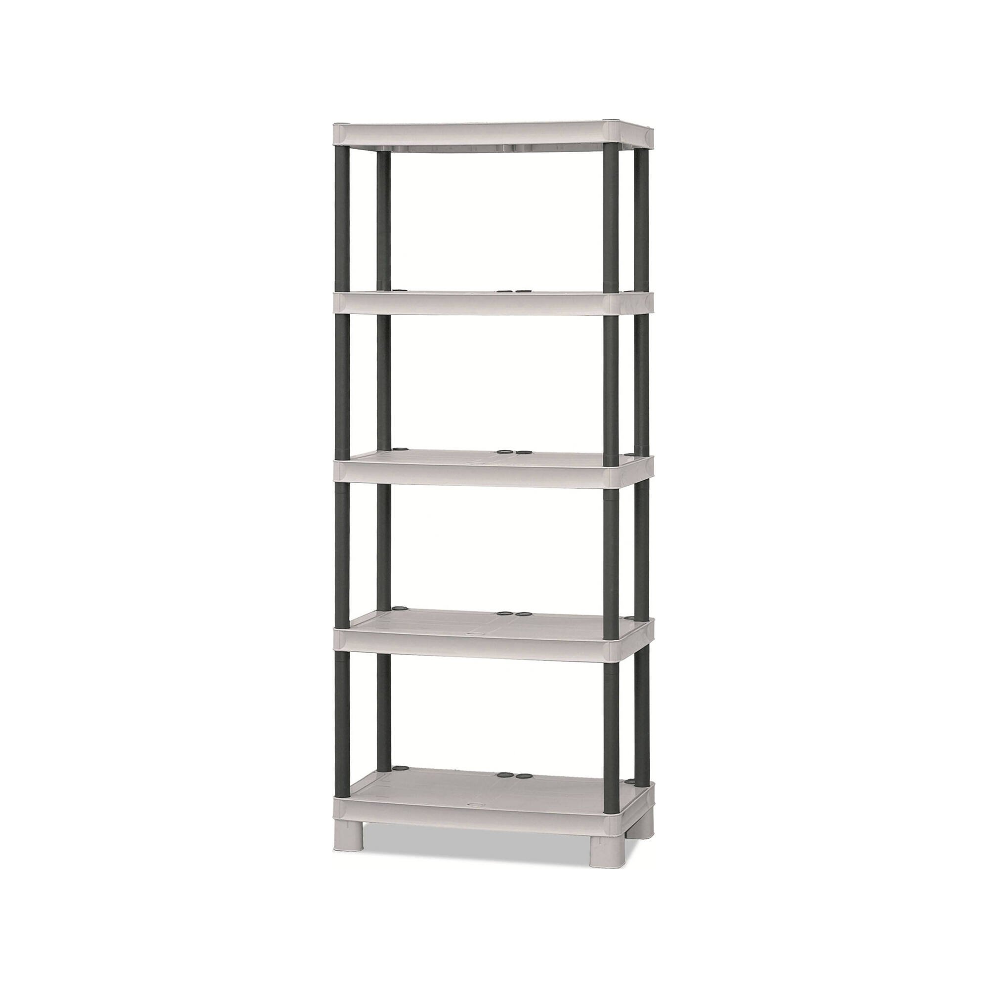 Armoire Extérieure,en Pvc,gris Clair, Noir,70x35h172 Cm