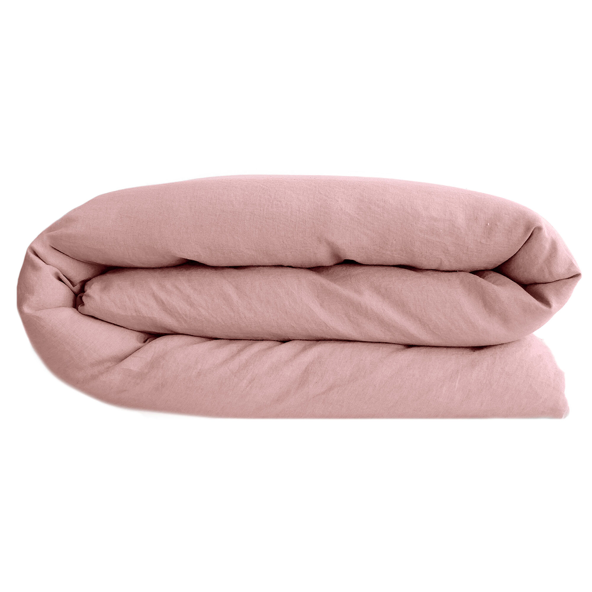 Housse De Couette Lin Et Coton 260x240 Cm Collection Opera Rose