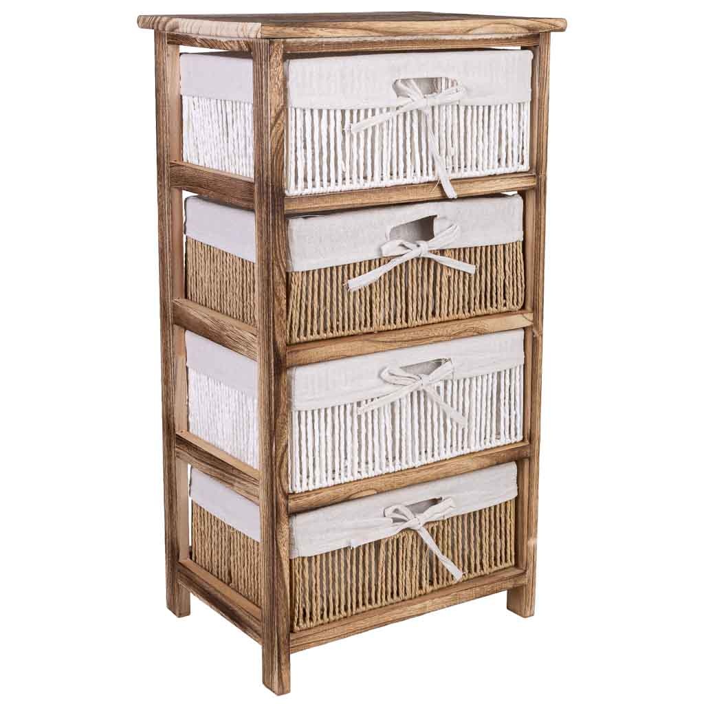 Chiffonnier En Bois Marron 40x29x73 Cm