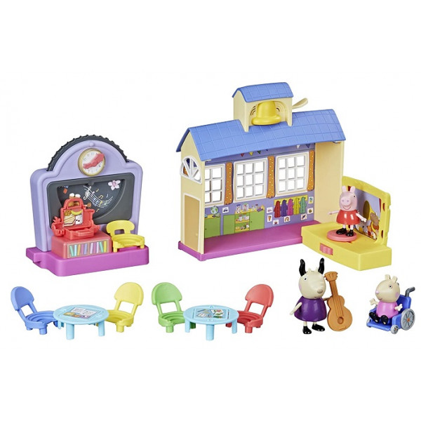 La Salle De Classe De Peppa Pig Avec Sons 15 Pièces - Figurines, École - Mini Univers