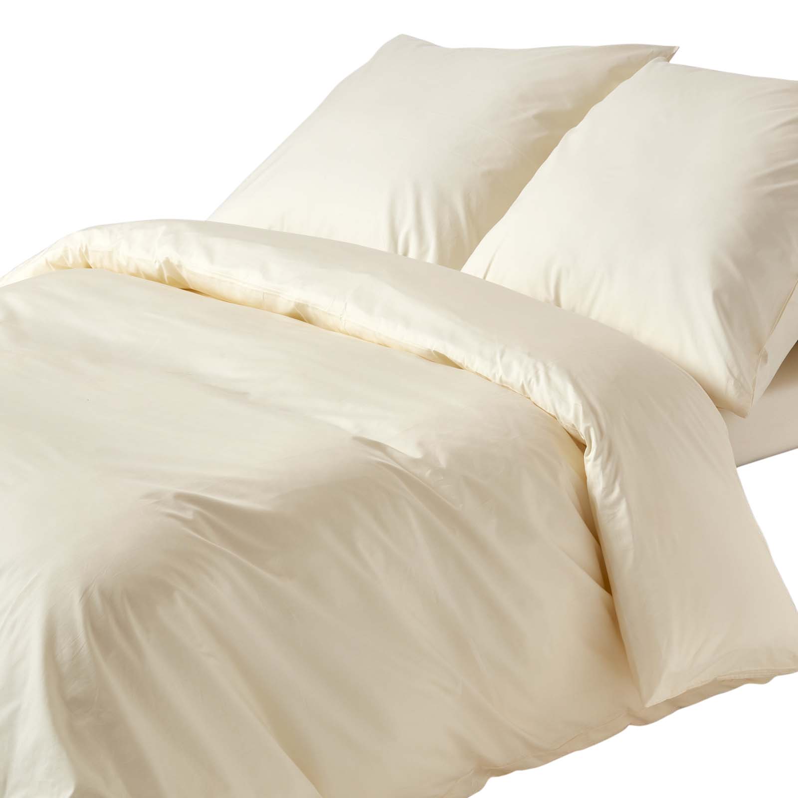Parure De Lit 155x220cm - Coton Égyptien 200tc - Beige - Homescapes