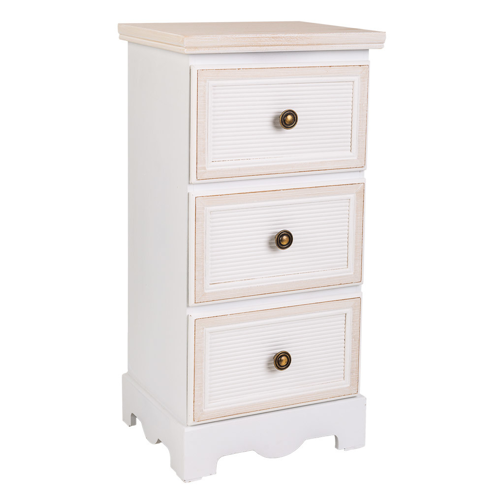 Commode En Bois Blanc 31x26x60h