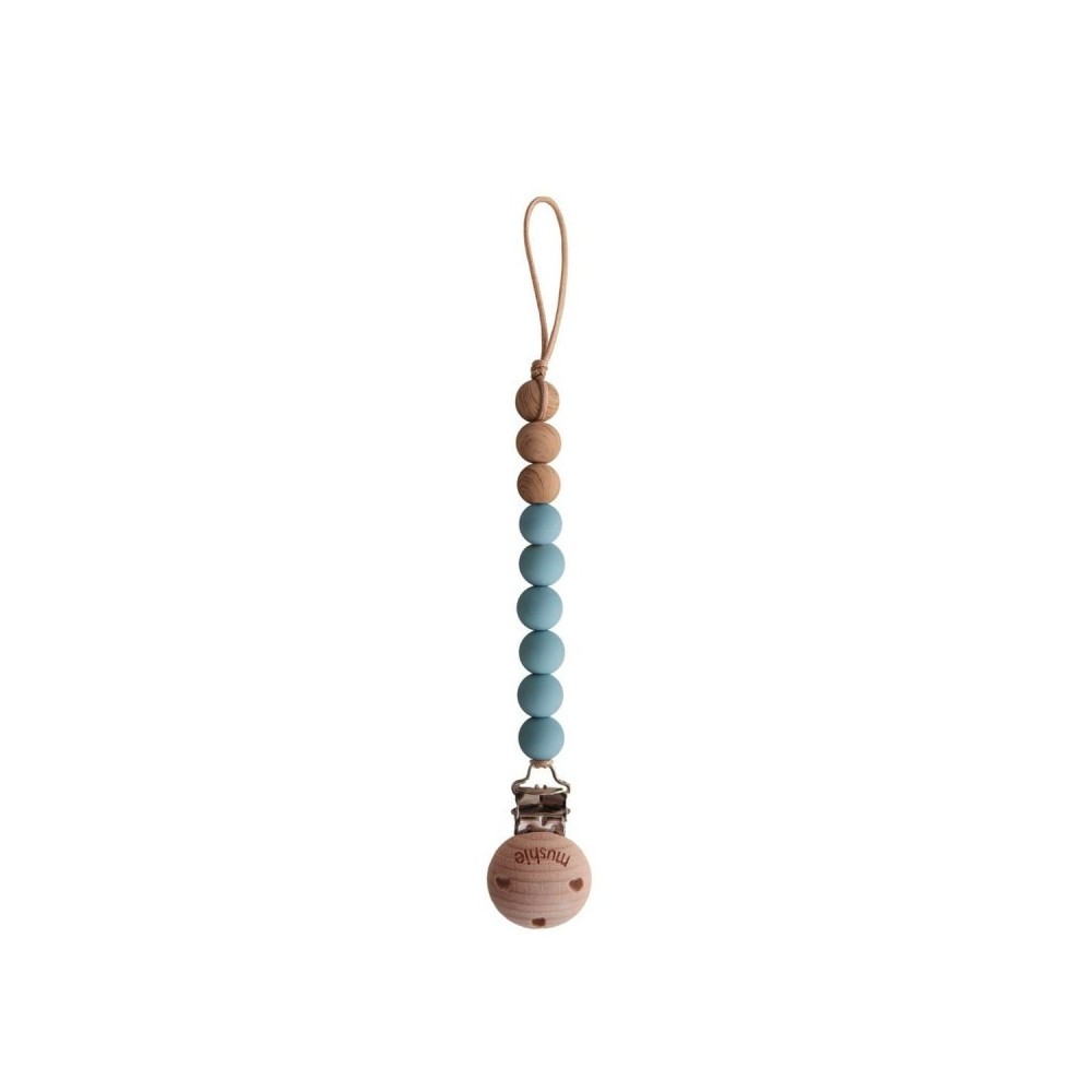 Attache Sucette En Silicone Bleu