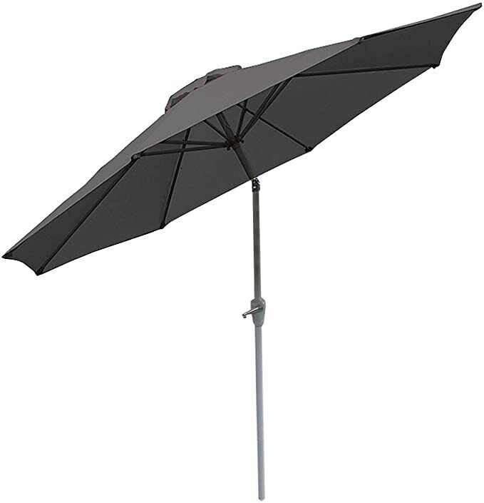 Parasol De Jardin Ø 2,7m Inclinable Polyester/aluminium 5kg Anthracite 04_0003879