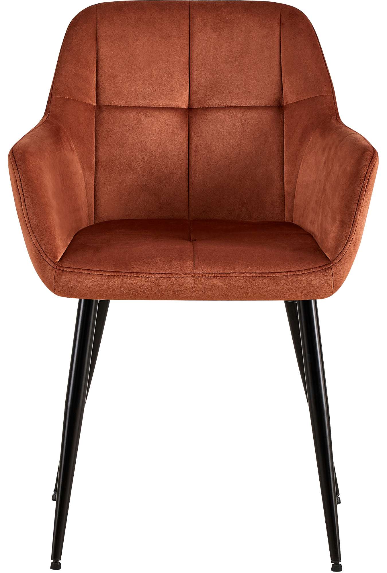 Chaise Visiteur En Velours Emia Brun