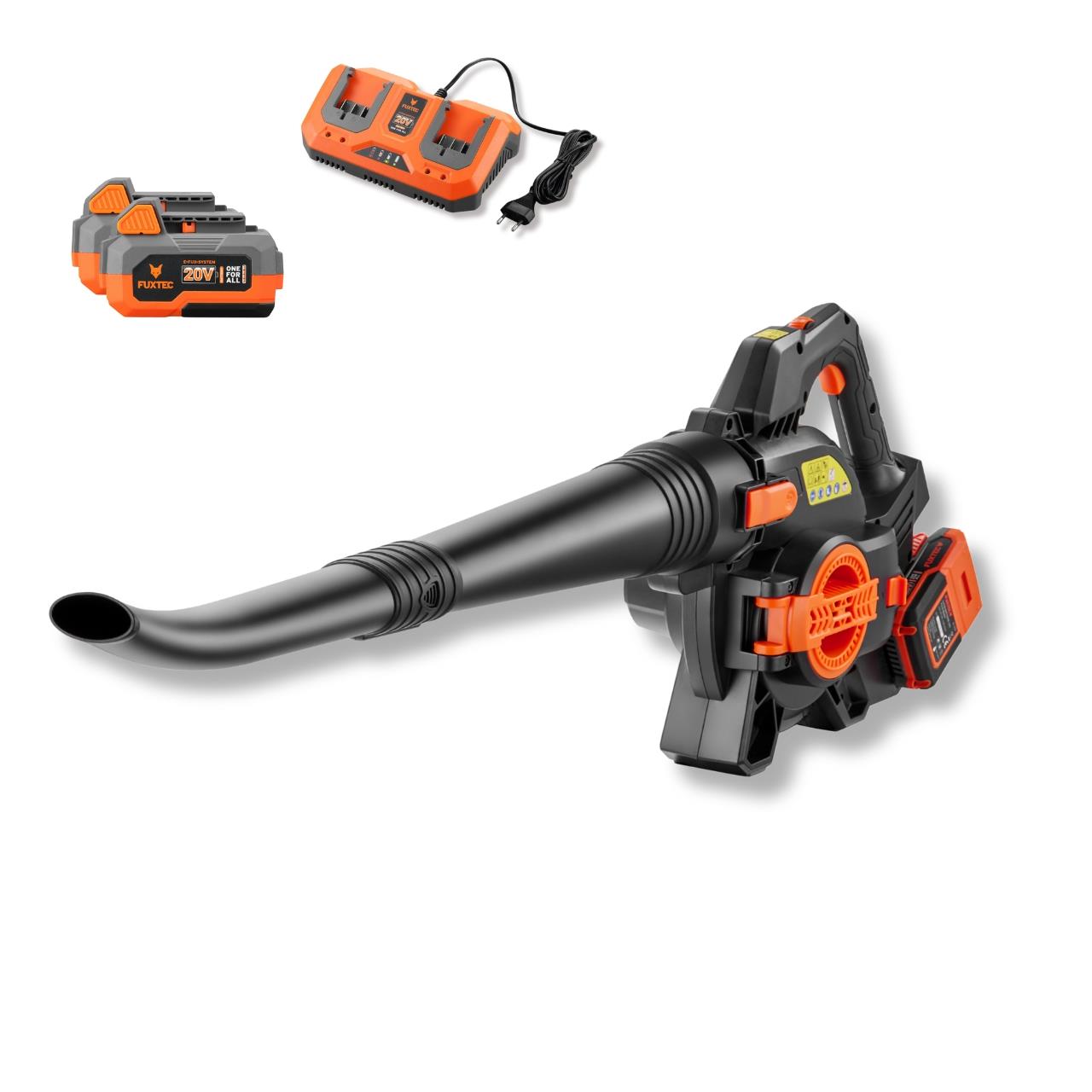 Fuxtec Kit Souffleur/aspirateur De Feuilles À Batterie 40v Fx-e2lbsset