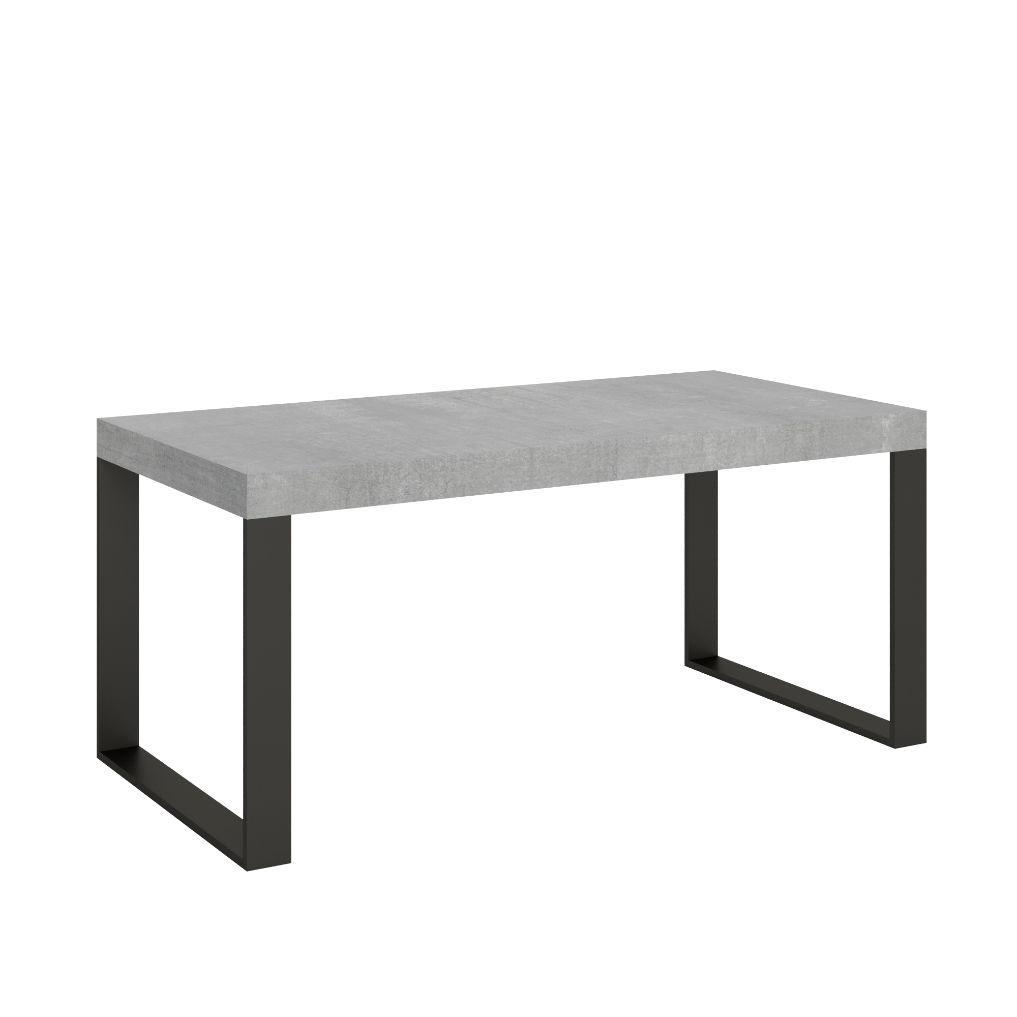 Table Extensible 200/460x90 Cm Tecno Béton Avec Pieds Anthracite