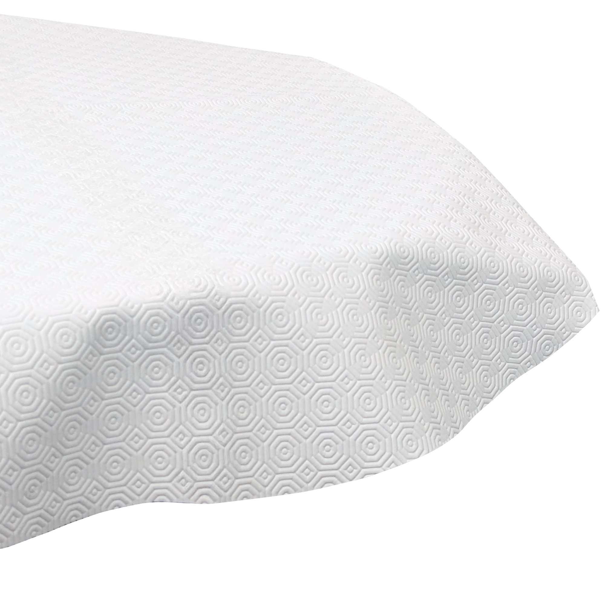 Protège Table Rond 110 Cm Collection Cook En Polyester Et Pvc Blanc