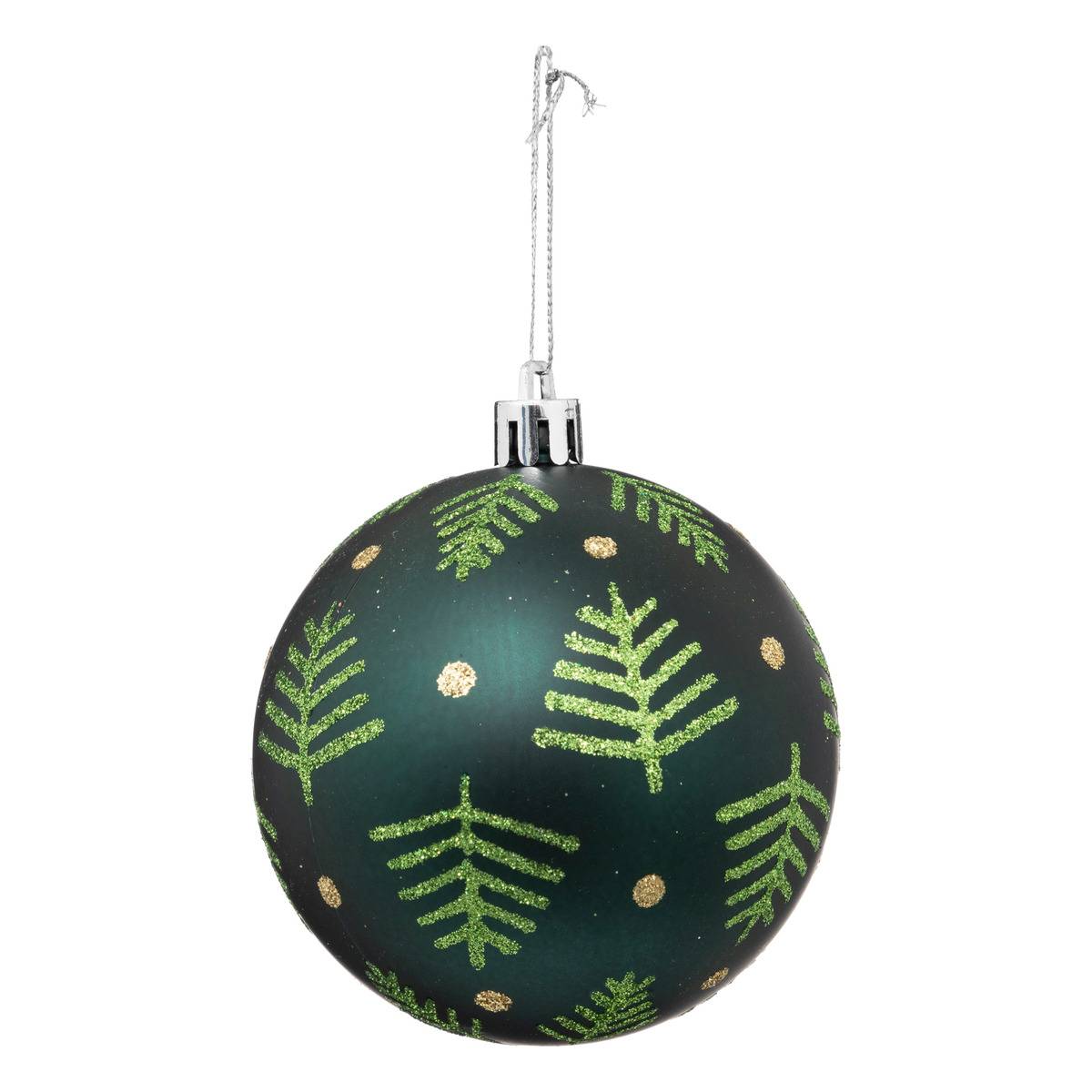Boule De Noël En Plastique Sapin Vert D. 80 Mm - Feeric Lights & Christmas
