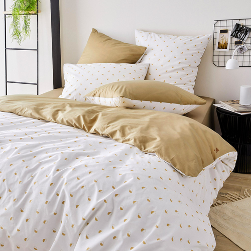 Linnea Alex Housse De Couette Marron Percale 140 X 200 Cm
