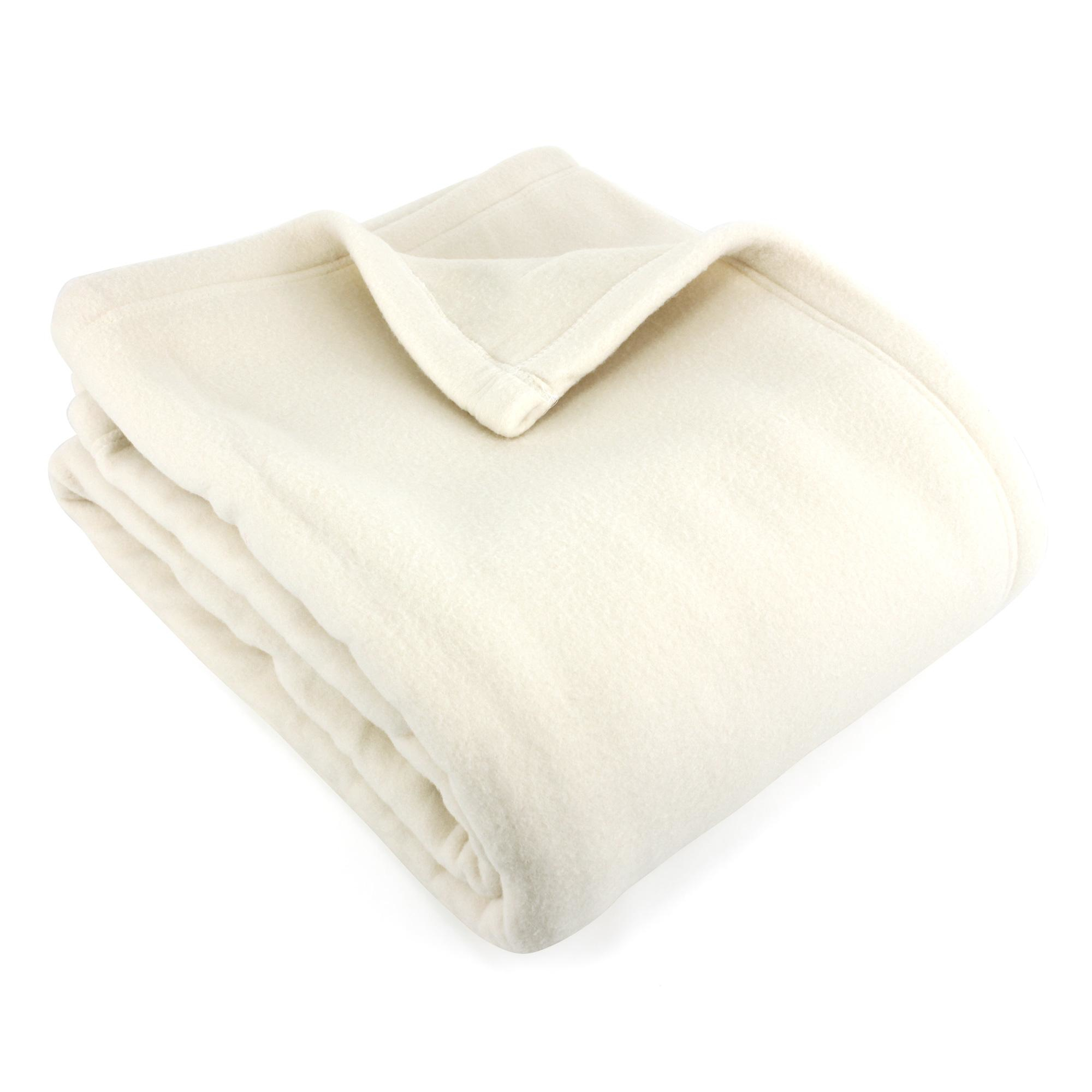 Linnea Teddy Plaid 180 X 220 Cm Polyester Blanc