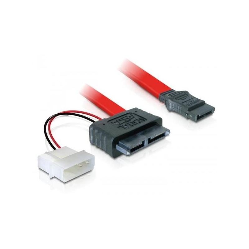 Cable Sata Slim Delock Femelle Sata 7 Broches + 2 Broches Male Strom 30 Cm