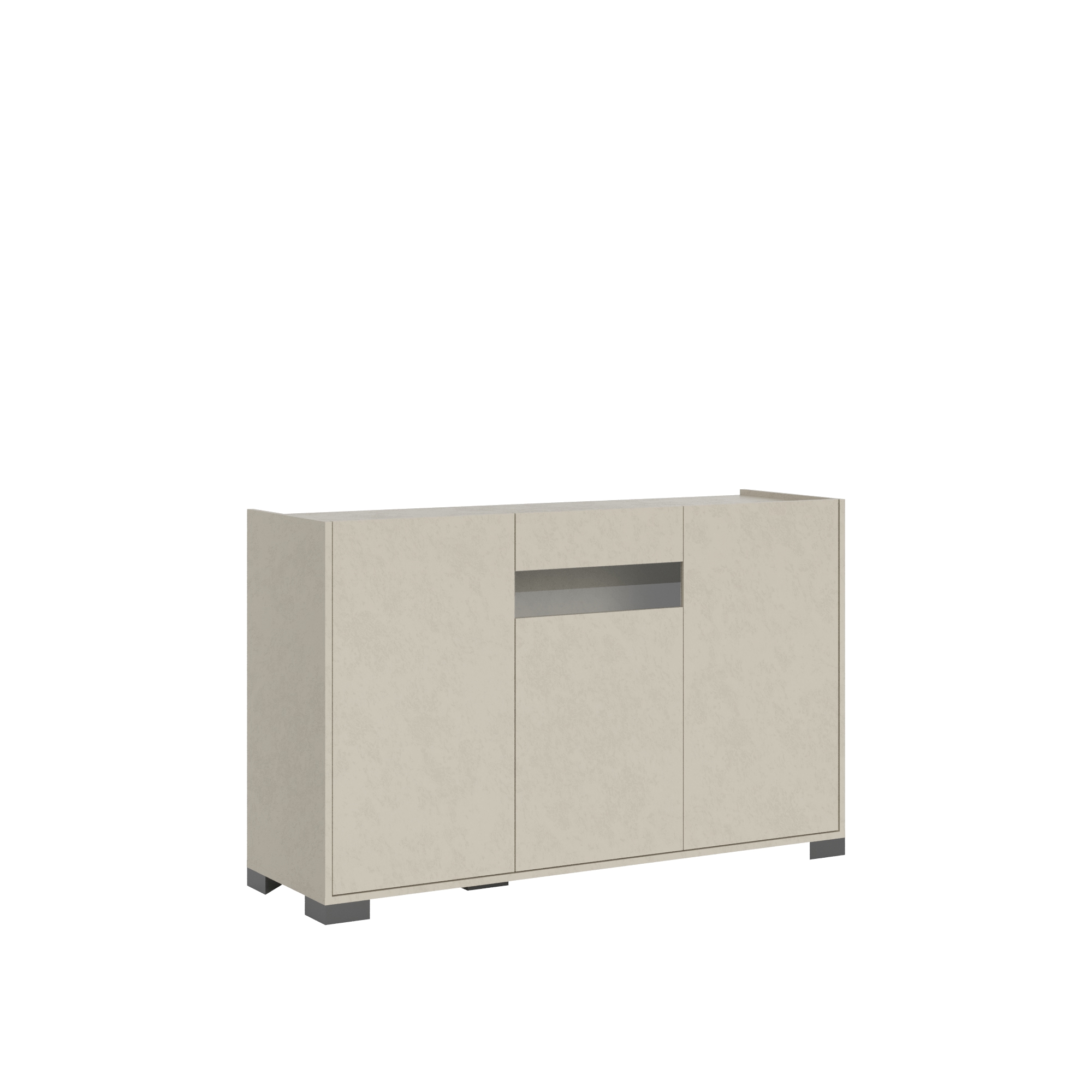 Buffet 3 Portes 130x40x81 Cm Riflesso Cachemire