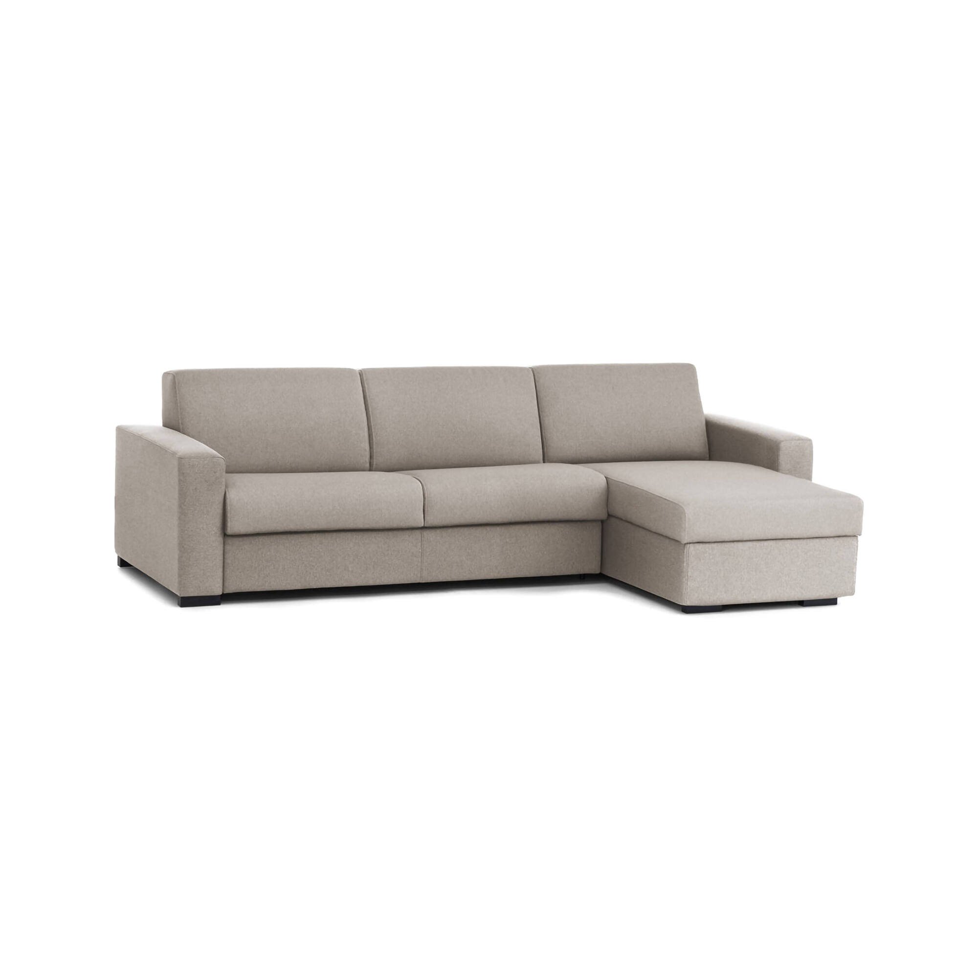 Canapé Fixe,en Tissu,gris Tourterelle,260x95h90 Cm