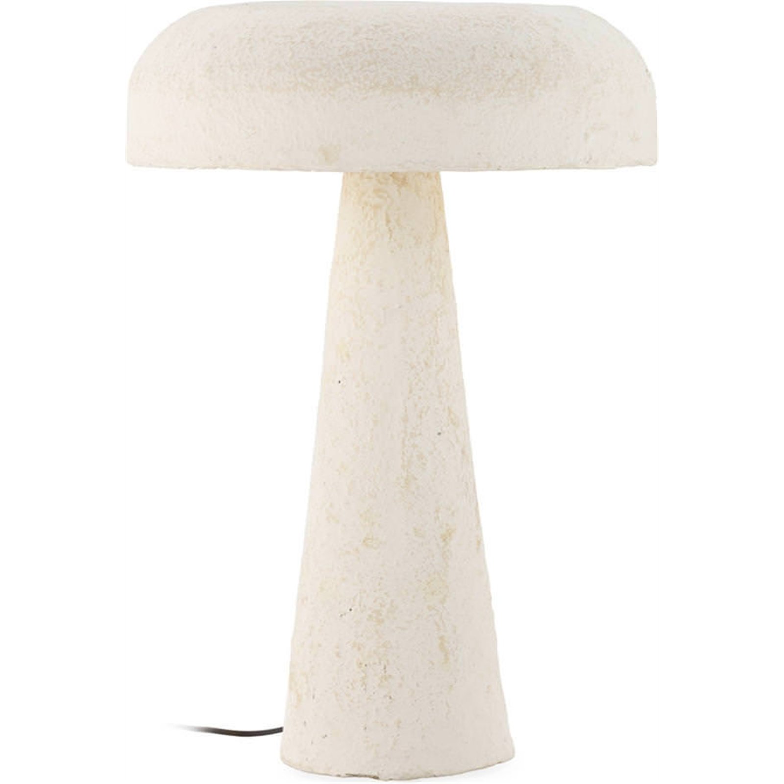Lampe De Table Sculpturale En Papier Mâché - Beige Vieilli