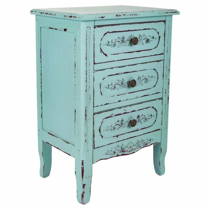 Table De Nuit Alexandra House Living Bleu 32 X 67 X 46 Cm