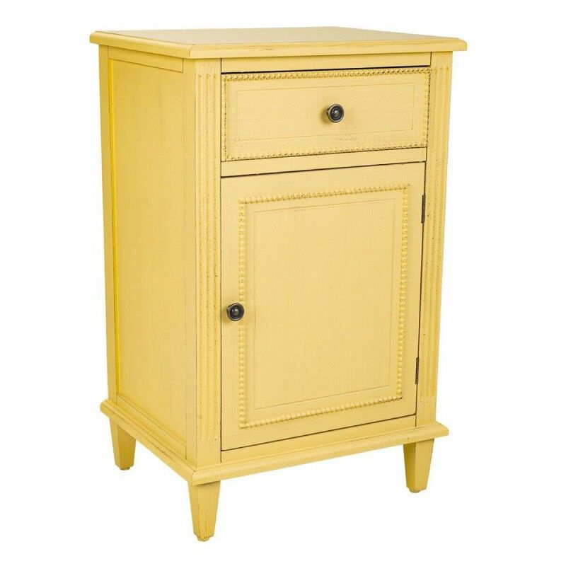 Table De Nuit Alexandra House Living Jaune 36 X 72 X 45 Cm