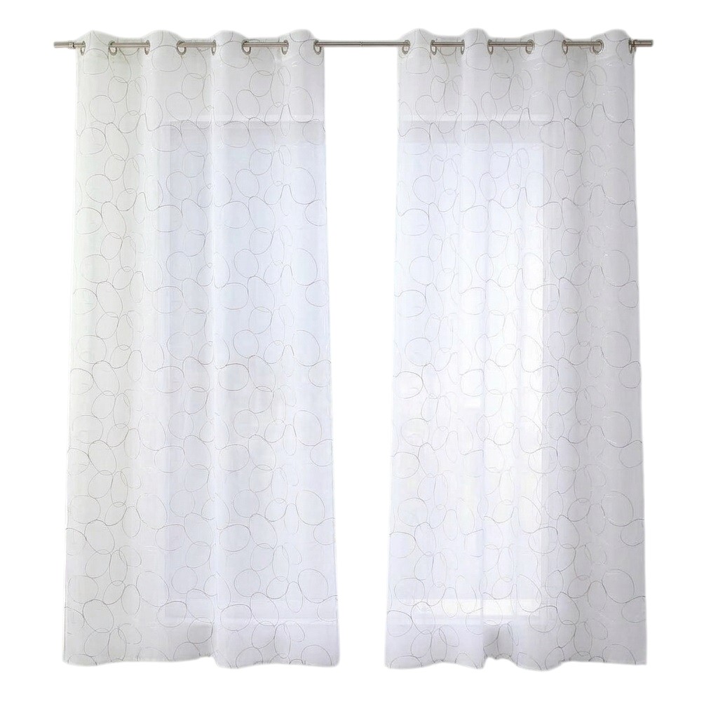 Voilage A Oeillets 140 X 240 Cm Galet Gris