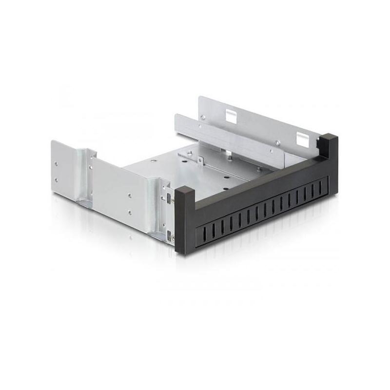 Rack D'installation Delock 5,25" Pour 1 Disque Plat 5,25" + 1 Disque Dur 2,5" Ou 3,5"
