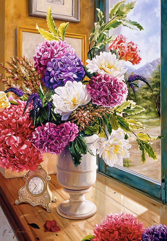 Castorland Puzzle Nature Morte Fleurs - Puzzle D'art 1000 Pièces