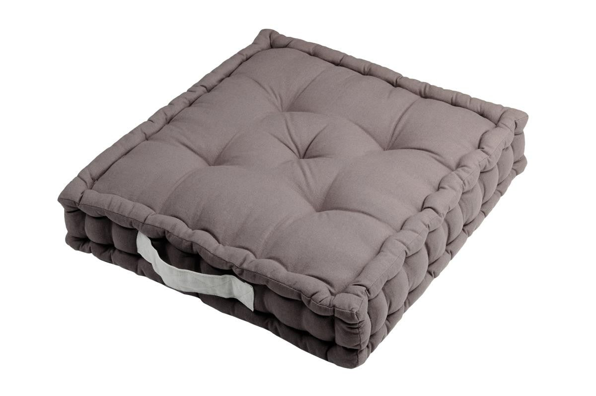 Coussin De Sol Duo Gris/perle 45x45x10 Cm