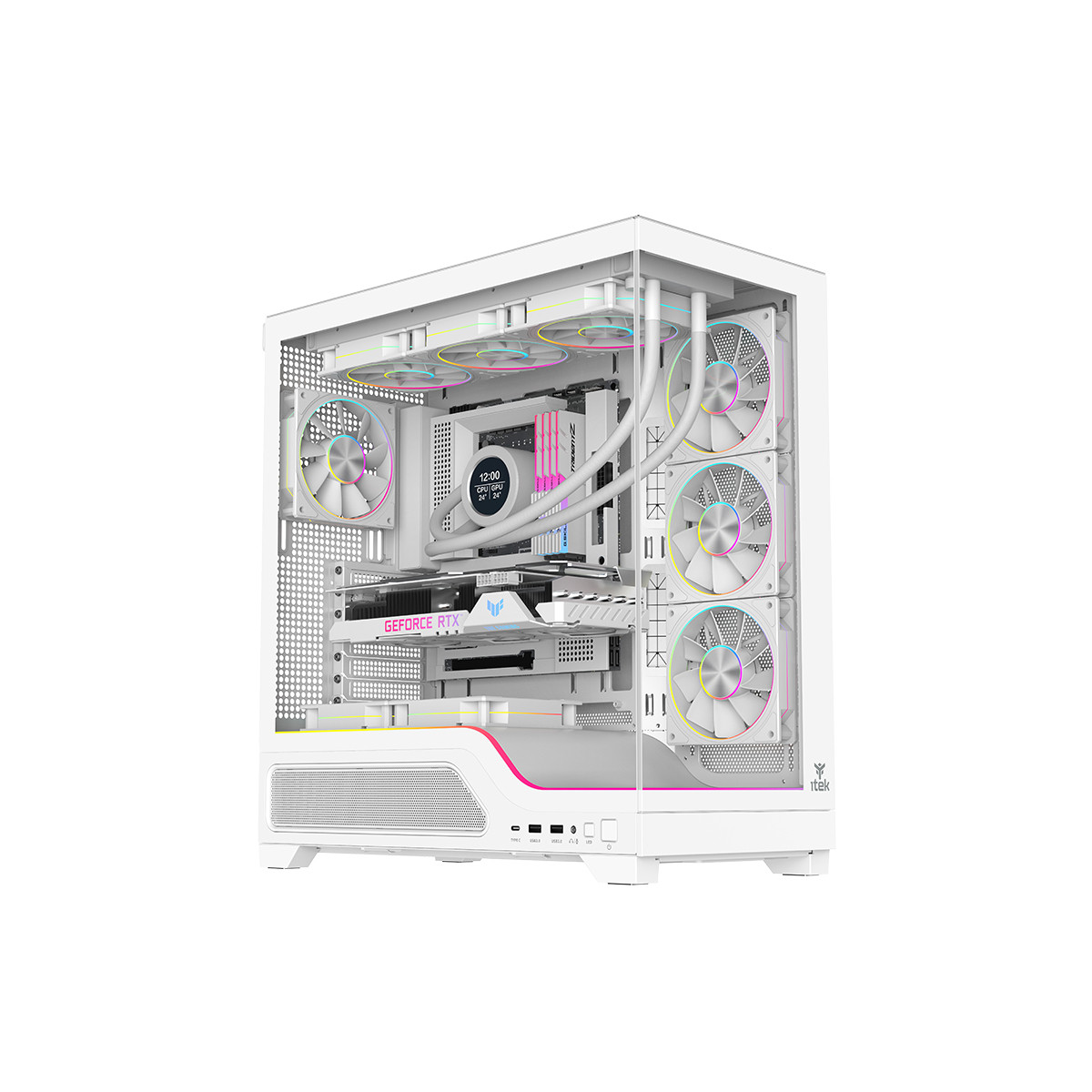 Itek Showbui Wave 82w Tower Bianco Case Per Pc