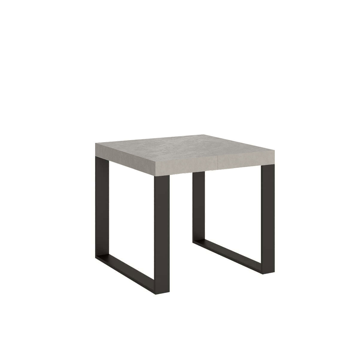 Table Extensible 90/246x90 Cm Tecno Pieds Cachemire Anthracite