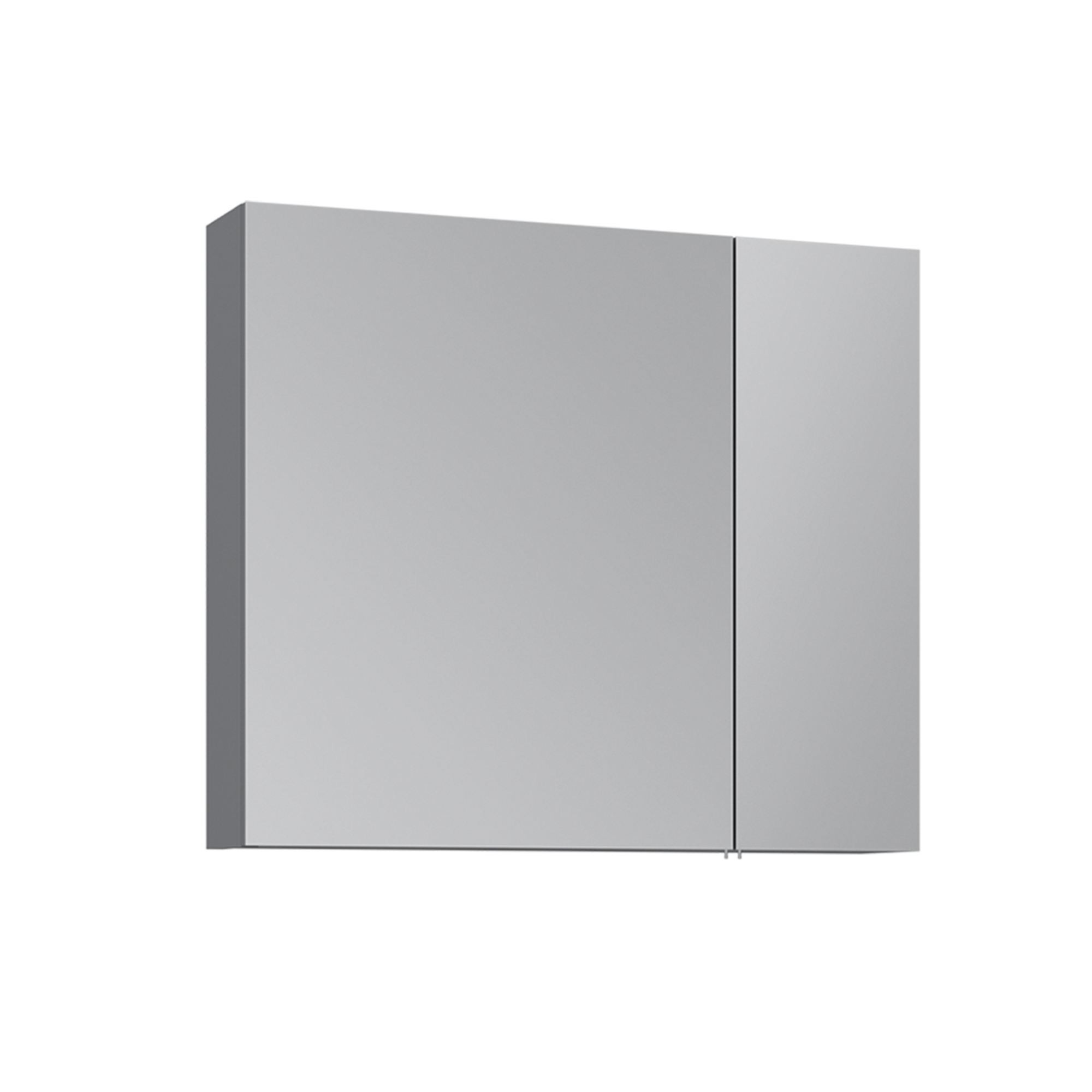 Meuble Salle De Bain Avec Miroir "nuvola 80 V2" - 75 X 16 X 66 Cm - Grey