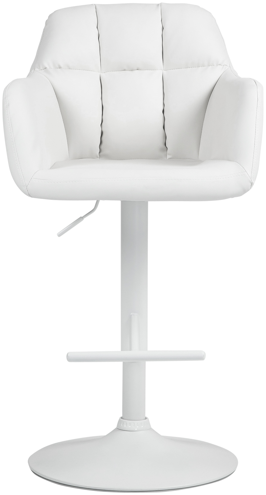 Tabouret De Bar Natoma Simili Cuir Blanc Blanc