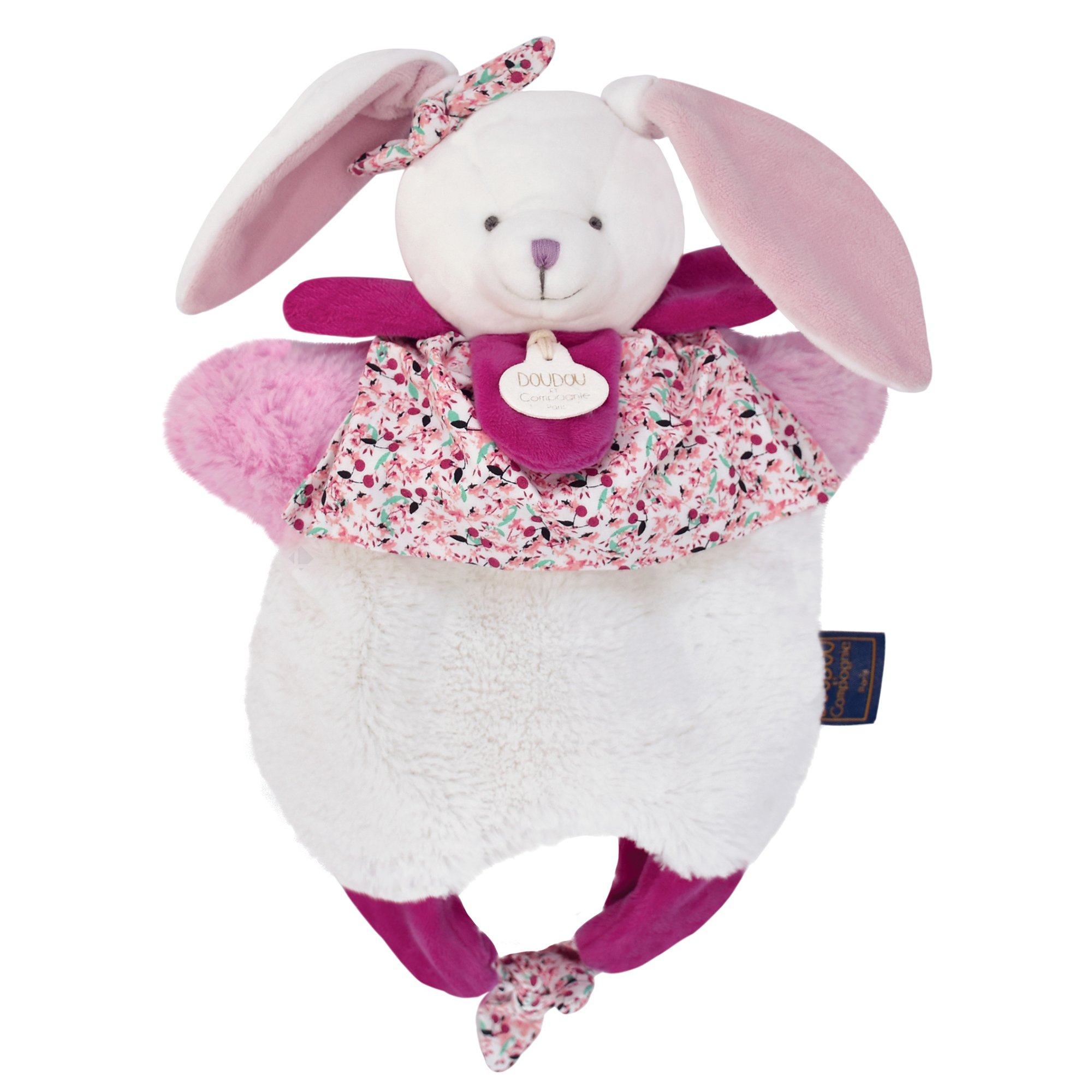 Doudou Amusette 30 Cm Polyester Collection Les Petits Futés Lapin Rose