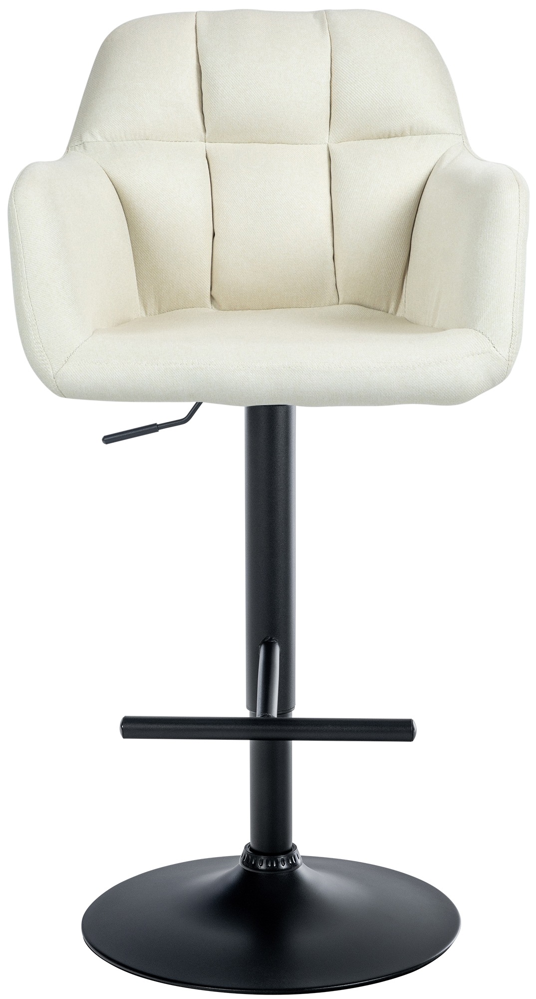 Tabouret De Bar Natoma Tissu Noir Crème