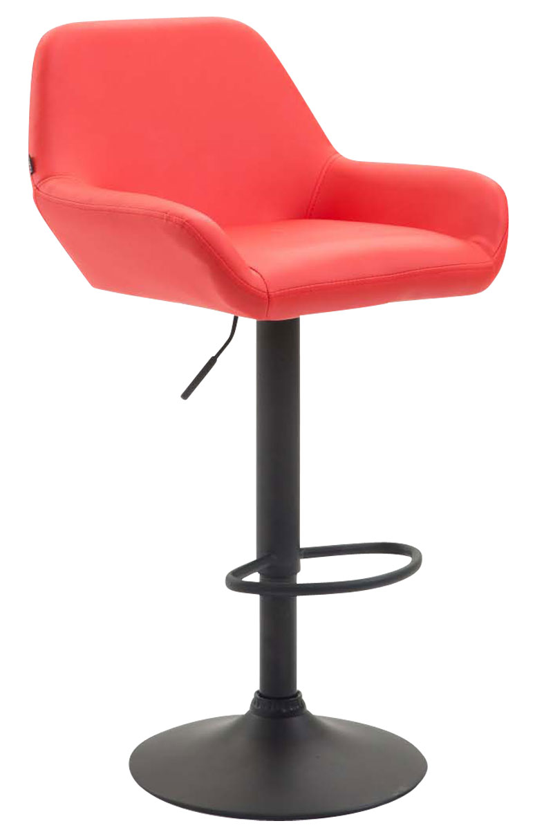Tabouret De Bar Braga Simili Cuir B Rouge