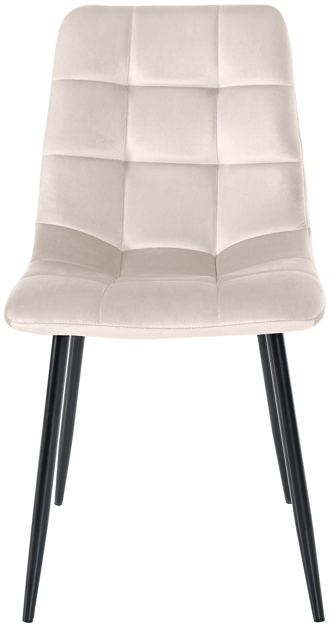 Chaise De Salle À Manger En Velours Tilde Crème