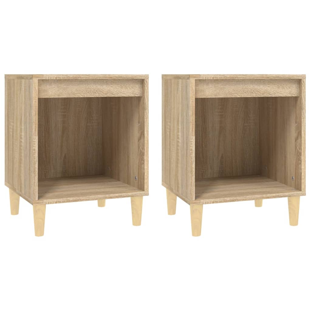Lot De 2 Tables De Chevet Avec Compartiment Ouvert 40 X 35 X 50 Dec035245