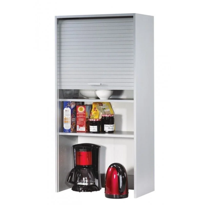 Meuble Haut Cuisine Beaux Meubles Pas Chers 60 X 123,6 X 35 Cm Gris Aluminium