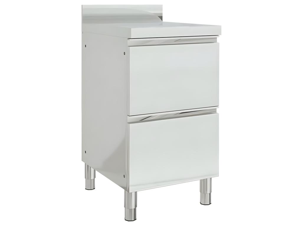 Armoire De Cuisine Commerciale 96 Cm Avec 2 Tiroirs Acier Inoxydable 02_0000001