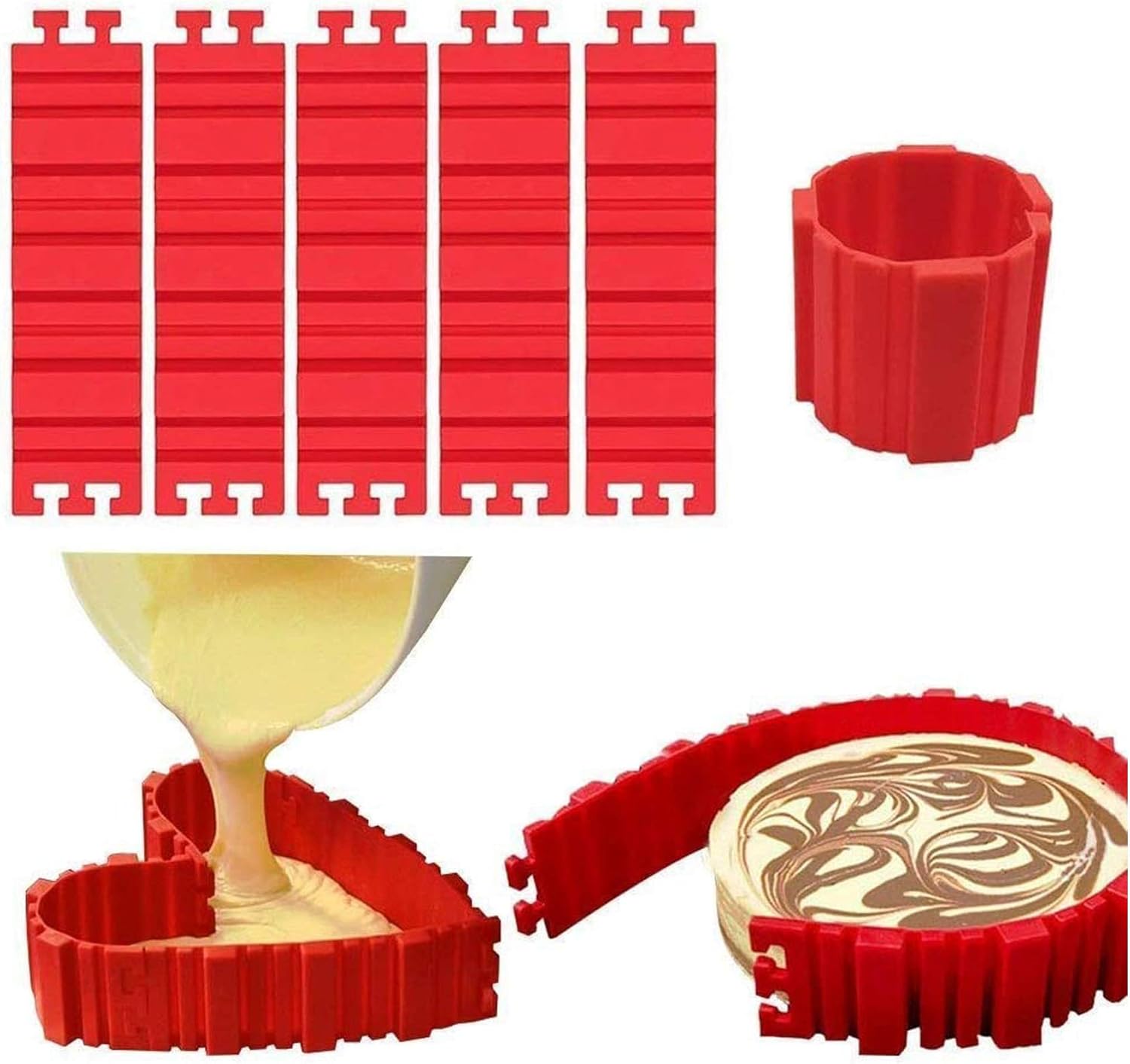 Moule Au Gâteau Au Silicone 5 Pièces