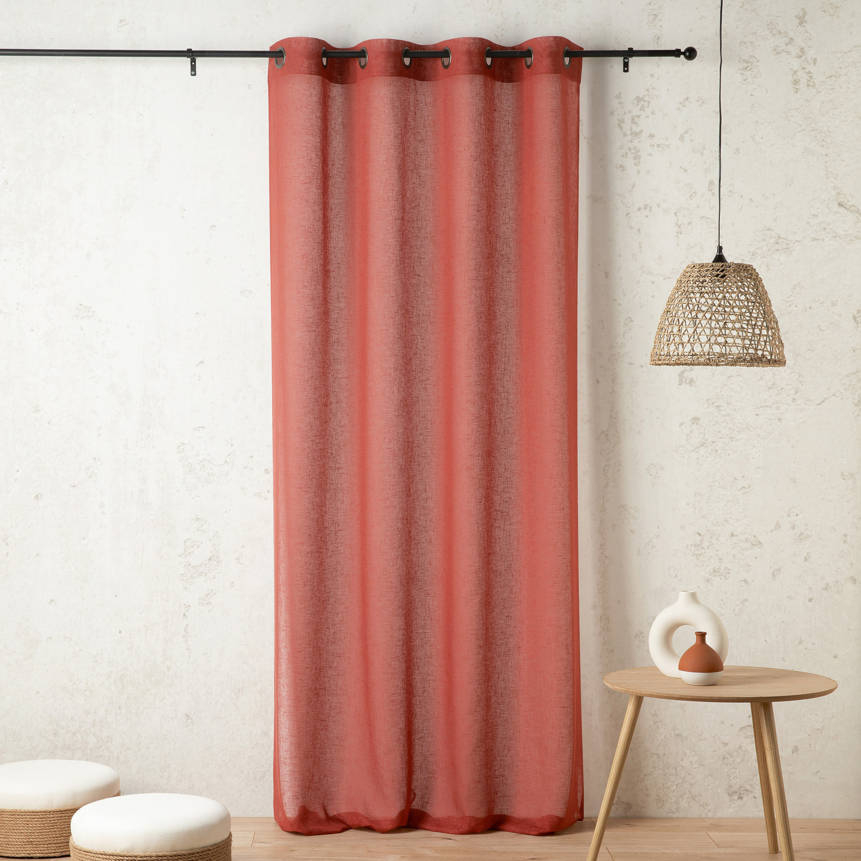 Voilage Linder 150 X 240 Cm Rouge Poly-lin