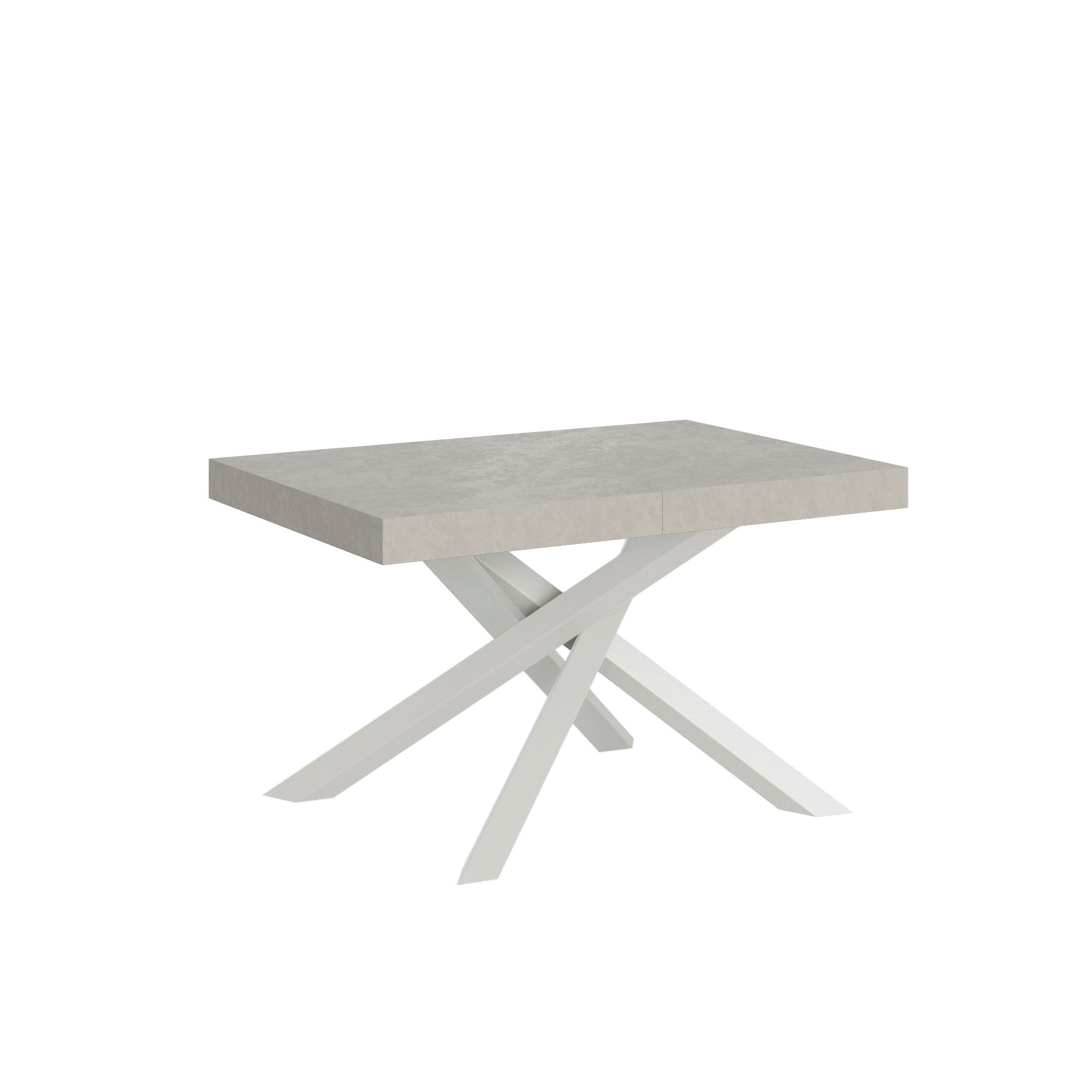 Table Extensible Volantis En Cachemire 140/244x90 Cm Avec Pieds Blancs