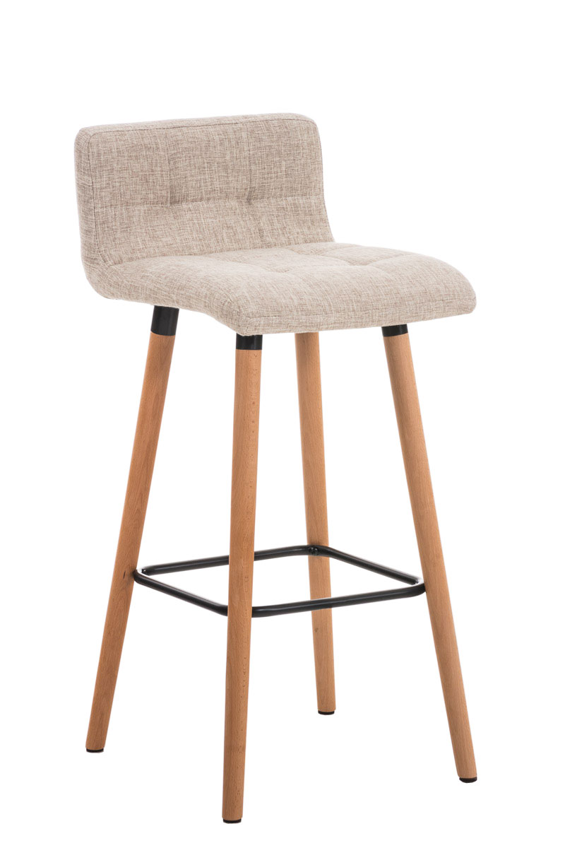 Tabouret De Bar Lincoln En Tissu Crème