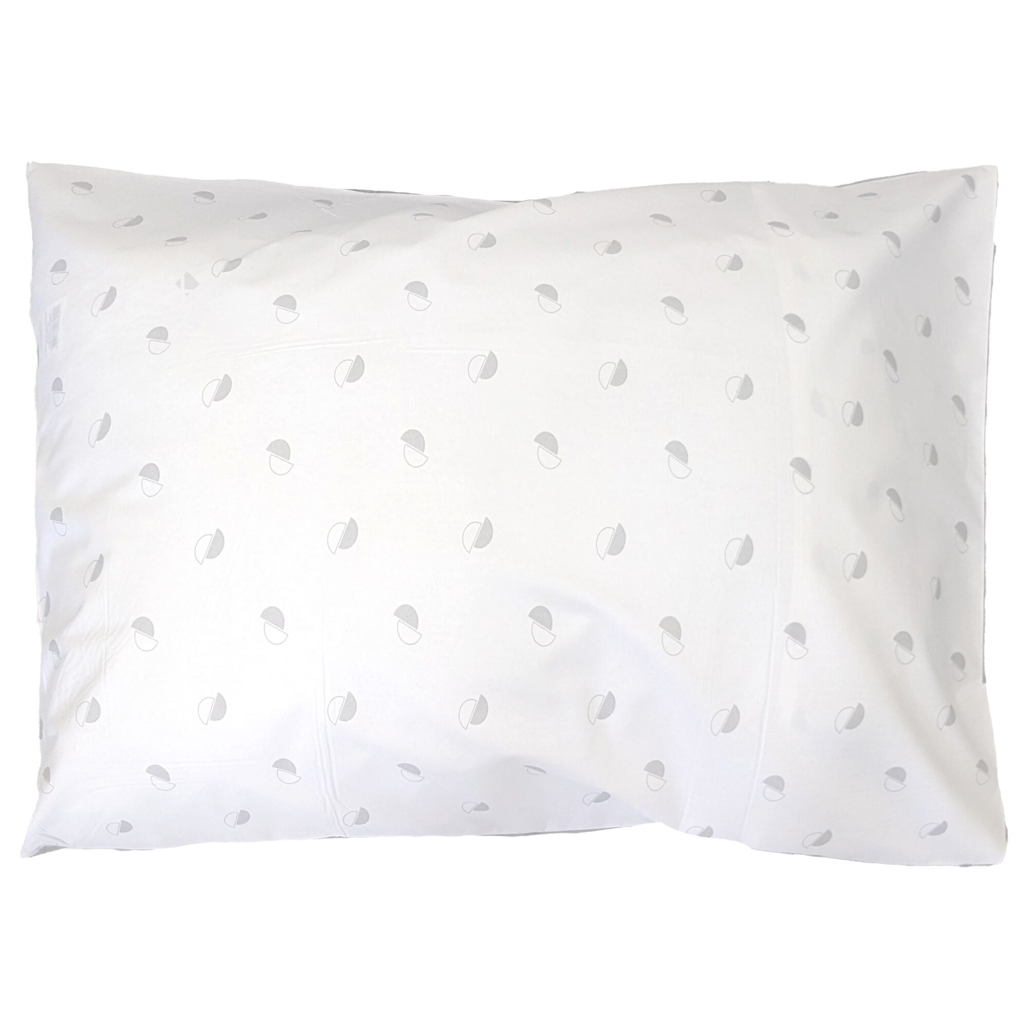 Taie D'oreiller 70x50 Cm Percale Coton Alex Gris Nuage