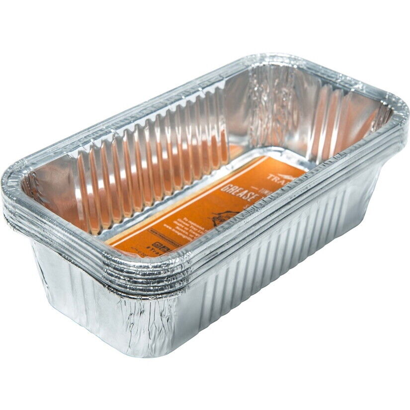 5 Barquettes En Aluminium De Récupération De Graisses Timberline - 22 X 12 X 8 Cm