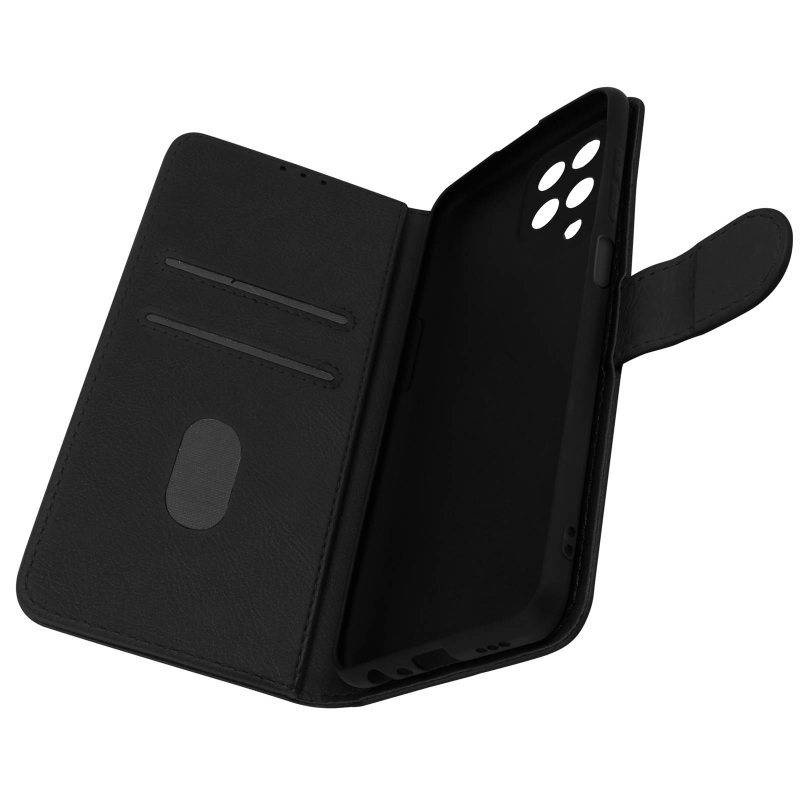 Étui Pour Samsung Galaxy M12 Protection Avec Porte-carte Fonction Support Noir