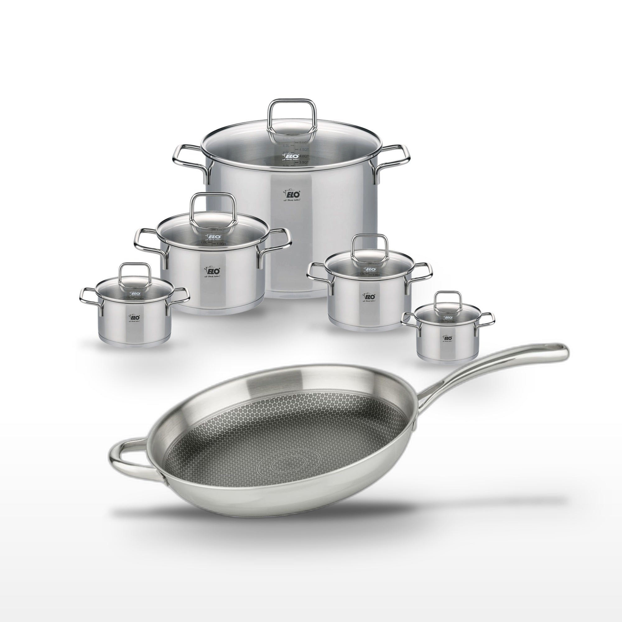 Batterie De Cuisine 1 Poêle 32cm + 5 Faitouts Relief Evolution
