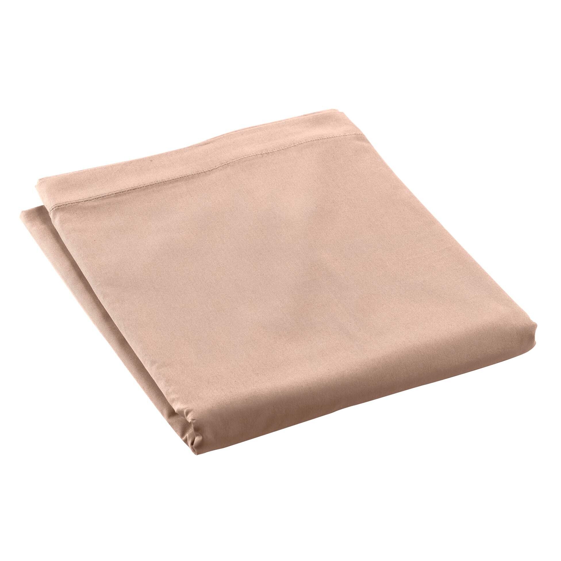 Drap Plat En Percale De Coton Terracotta