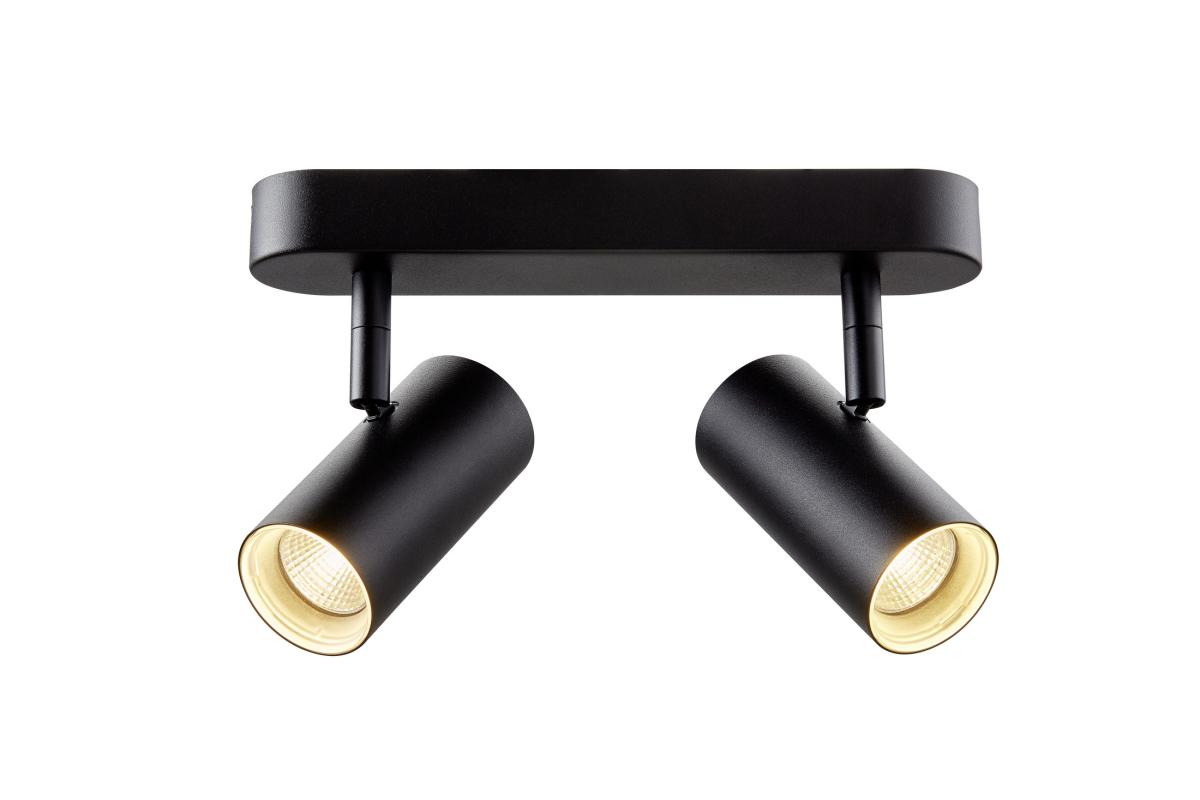 SLV Spot pour plafond LED Noblo, noir, 2 700 K, longueur 24 cm