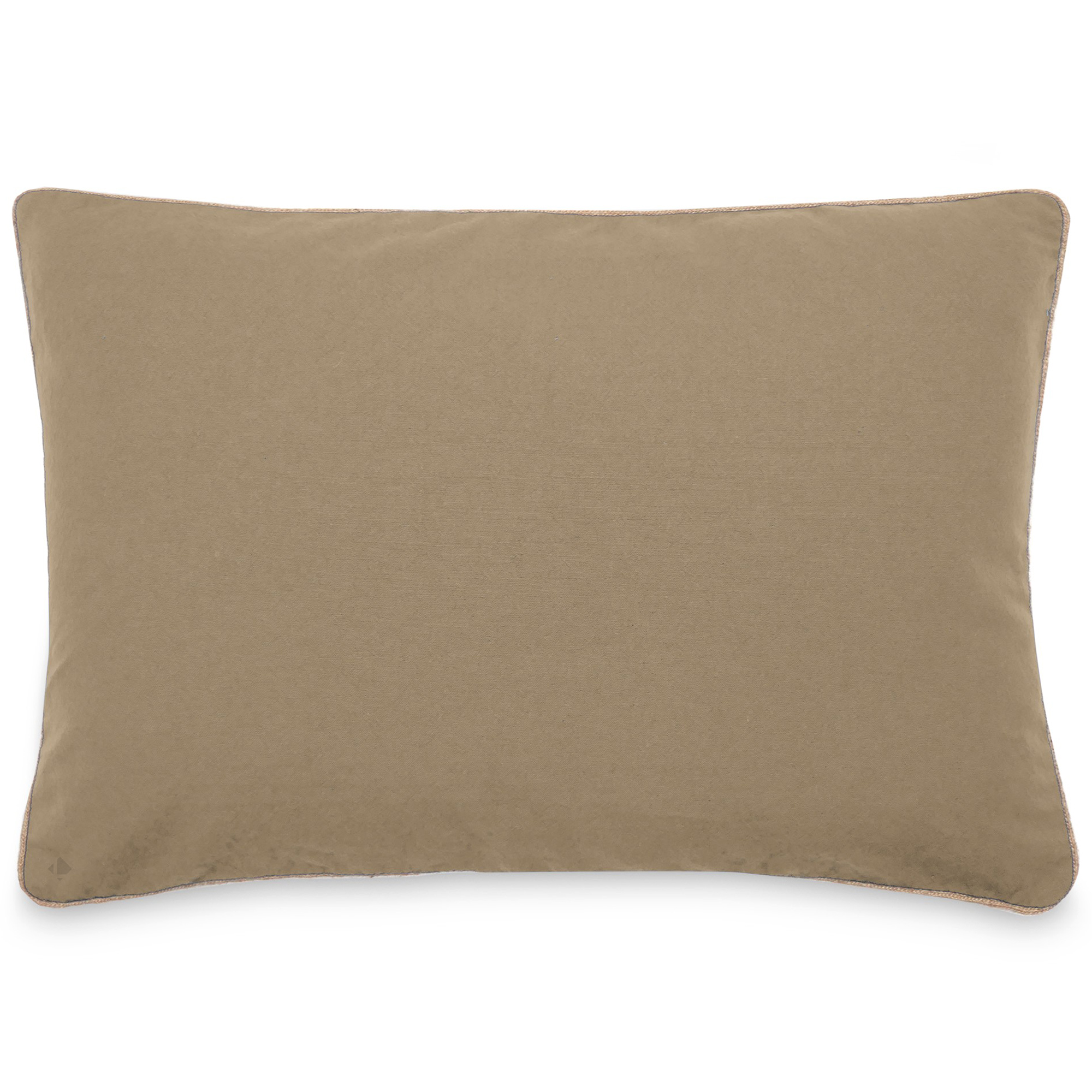 Housse De Coussin Coton Fil Teint 55x80 Cm Hono Déco Marron Camel