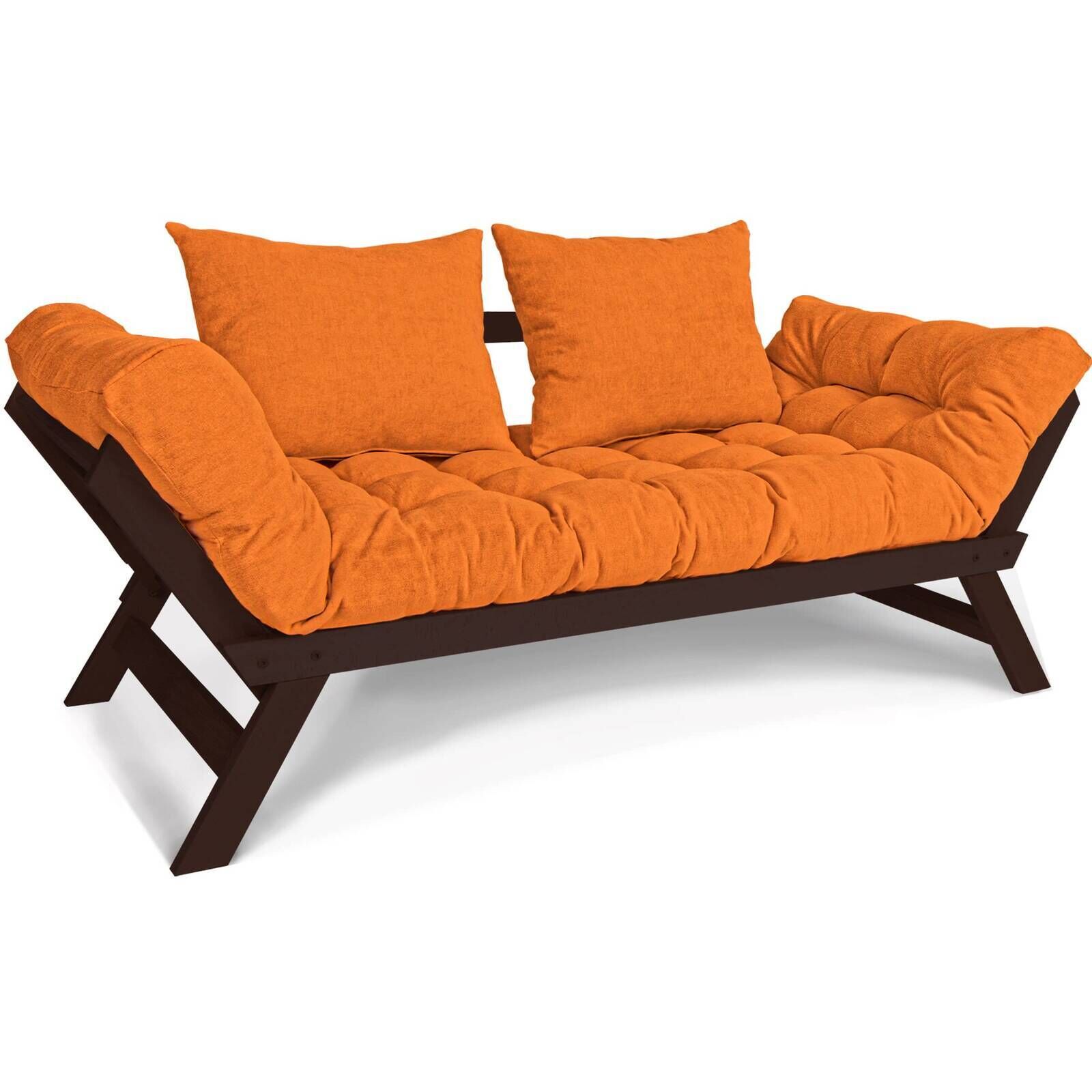 Canapé Lit Allegro - 80 X 203 Cm - Bois Clair Et Marron